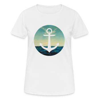 Sea circular - Women's Breathable T-Shirt - white - Front - AI Model Female 172 dark (172cm)