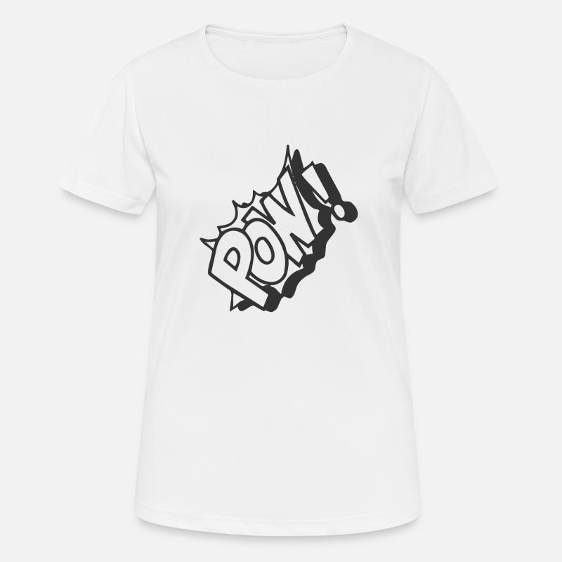 Comic Pow - T-shirt respirant Femme - blanc