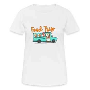 Food Trip! Fastfood-Ausflug - Frauen T-Shirt atmungsaktiv - Weiß - Vorne - AI Model Female 172 dark (172cm)