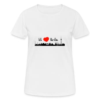 J'adore berlin - T-shirt respirant Femme - blanc - Devant - AI Model Female 172 dark (172cm)