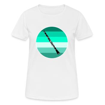 Klarinette - Frauen T-Shirt atmungsaktiv - Weiß - Vorne - AI Model Female 172 dark (172cm)