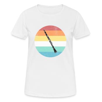 clarinette - T-shirt respirant Femme - blanc - Devant - AI Model Female 172 dark (172cm)
