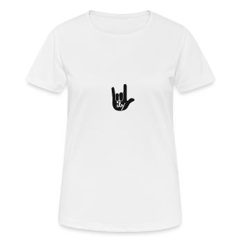 I Love You - Frauen T-Shirt atmungsaktiv - Weiß - Vorne - AI Model Female 172 dark (172cm)