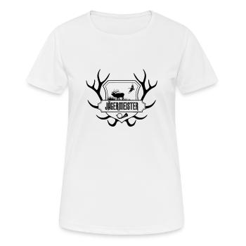 HUNTER - Women's Breathable T-Shirt - white - Front - AI Model Female 172 dark (172cm)