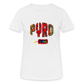 Boom Pyro - T-shirt respirant Femme - blanc - Devant - AI Model Female 172 dark (172cm)