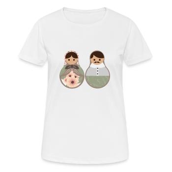 Russie Couple amoureux Matroschka poupées cadeau - T-shirt respirant Femme - blanc - Devant - AI Model Female 172 dark (172cm)