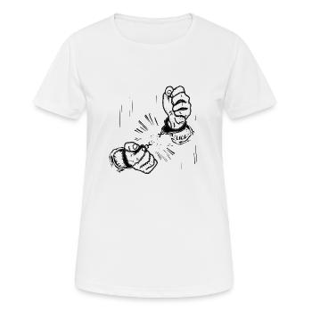 liberté - T-shirt respirant Femme - blanc - Devant - AI Model Female 172 dark (172cm)