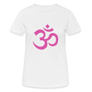 OM 23 - Frauen T-Shirt atmungsaktiv - Weiß - Vorne - AI Model Female 172 dark (172cm)