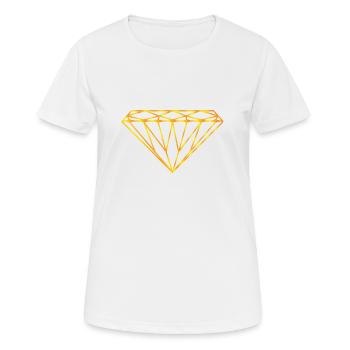 Diamant - Frauen T-Shirt atmungsaktiv - Weiß - Vorne - AI Model Female 172 dark (172cm)
