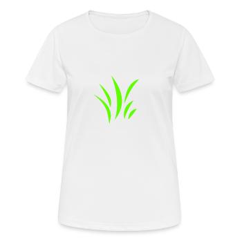 Gras - Frauen T-Shirt atmungsaktiv - Weiß - Vorne - AI Model Female 172 dark (172cm)