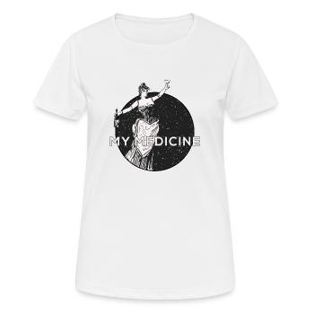 Mon médicament - l'alcool - T-shirt respirant Femme - blanc - Devant - AI Model Female 172 dark (172cm)