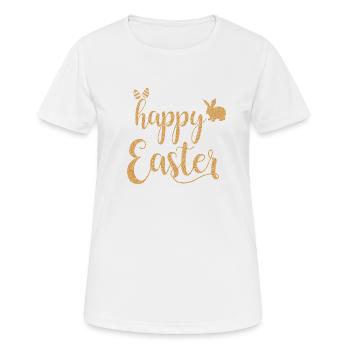 happy easter - Frauen T-Shirt atmungsaktiv - Weiß - Vorne - AI Model Female 172 dark (172cm)