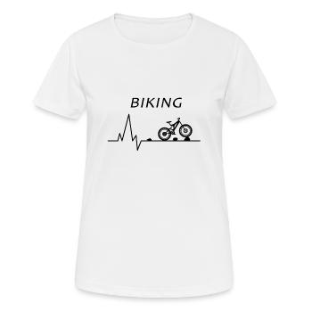 Biking - Women's Breathable T-Shirt - white - Front - AI Model Female 172 dark (172cm)