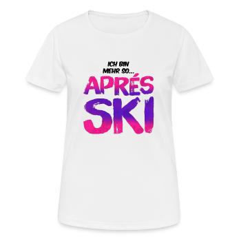 Apres ski - Women's Breathable T-Shirt - white - Front - AI Model Female 172 dark (172cm)