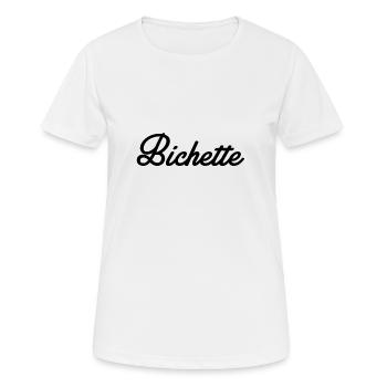 Bichette cadeau - T-shirt respirant Femme - blanc - Devant - AI Model Female 172 dark (172cm)