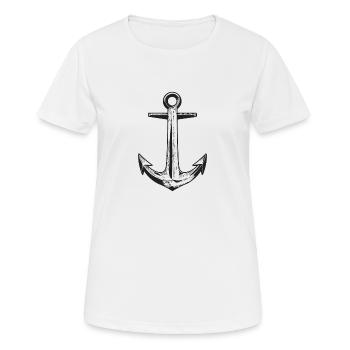 Ancre Haute Mer - T-shirt respirant Femme - blanc - Devant - AI Model Female 172 dark (172cm)