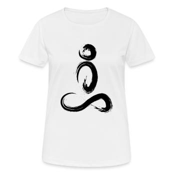 Méditation - T-shirt respirant Femme - blanc - Devant - AI Model Female 172 dark (172cm)