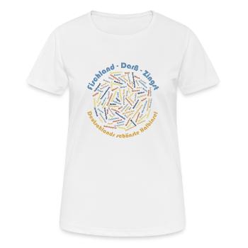WordCloud (Poisson-Darß-Zingst Edition) - T-shirt respirant Femme - blanc - Devant - AI Model Female 172 dark (172cm)