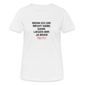 SI JE VOUS DONNE DROIT, NOUS SERONS OUI - T-shirt respirant Femme - blanc - Devant - AI Model Female 172 dark (172cm)