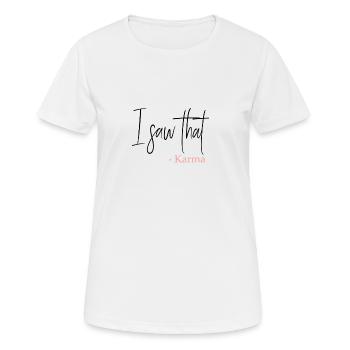 karma - Women's Breathable T-Shirt - white - Front - AI Model Female 172 dark (172cm)