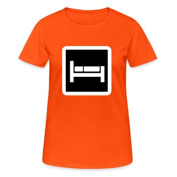 Bed sign - Women's Breathable T-Shirt - neon orange - Front - AI Model Female 172 dark (172cm)