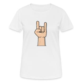 Rock'n'Roll - T-shirt respirant Femme - blanc - Devant - AI Model Female 172 dark (172cm)