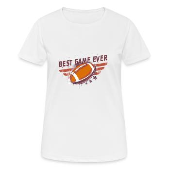 Sport Shirt • American Football • Geschenk - Frauen T-Shirt atmungsaktiv - Weiß - Vorne - AI Model Female 172 dark (172cm)