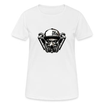 masque à gaz - T-shirt respirant Femme - blanc - Devant - AI Model Female 172 dark (172cm)