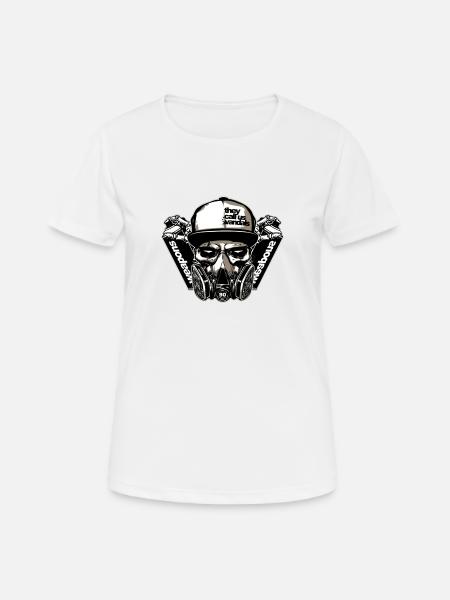 masque à gaz - T-shirt respirant Femme - blanc