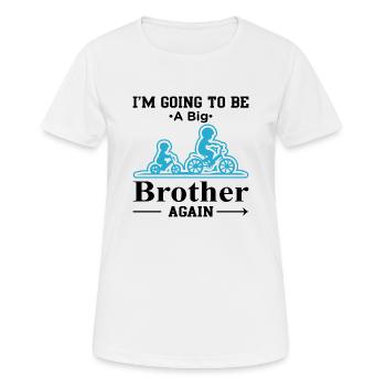 JE VAIS ÊTRE UN GRAND FRÈRE DE NOUVEAU - T-shirt respirant Femme - blanc - Devant - AI Model Female 172 dark (172cm)