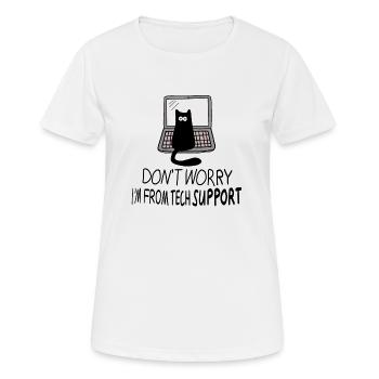 Support technique chat - T-shirt respirant Femme - blanc - Devant - AI Model Female 172 dark (172cm)