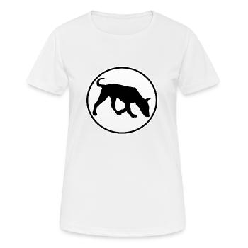 Chien chien mantrailer agility beagle - T-shirt respirant Femme - blanc - Devant - AI Model Female 172 dark (172cm)