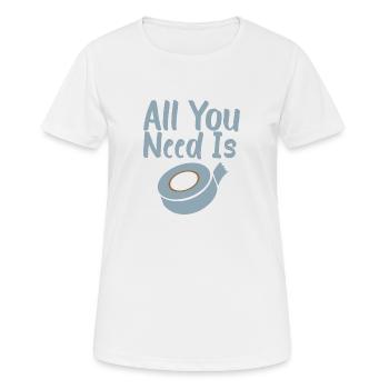 Duct Tape All you need is Duct Tape - Idée cadeau - T-shirt respirant Femme - blanc - Devant - AI Model Female 172 dark (172cm)
