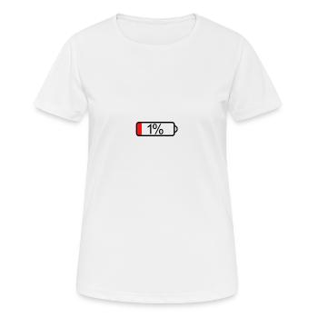 batterie vide, cadeau d'énergie non motivée - T-shirt respirant Femme - blanc - Devant - AI Model Female 172 dark (172cm)