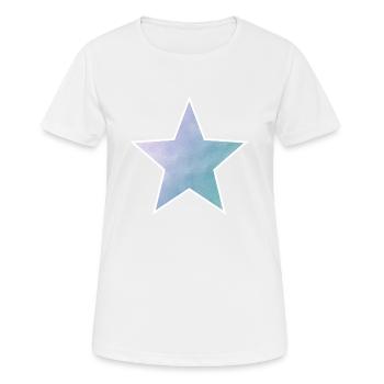 Star - Frauen T-Shirt atmungsaktiv - Weiß - Vorne - AI Model Female 172 dark (172cm)