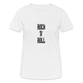 Rock’n’roll - T-shirt respirant Femme - blanc - Devant - AI Model Female 172 dark (172cm)