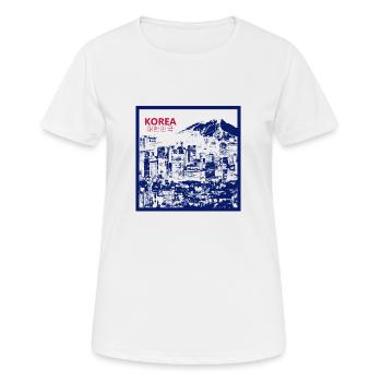 KOREA Seoul City-Grafik - Frauen T-Shirt atmungsaktiv - Weiß - Vorne - AI Model Female 172 dark (172cm)