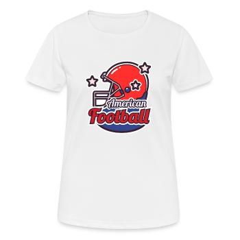 Maillot de sport • Football américain • Cadeau - T-shirt respirant Femme - blanc - Devant - AI Model Female 172 dark (172cm)