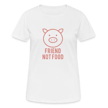 Un ami, pas un animal alimentaire Droits de protection des animaux - T-shirt respirant Femme - blanc - Devant - AI Model Female 172 dark (172cm)
