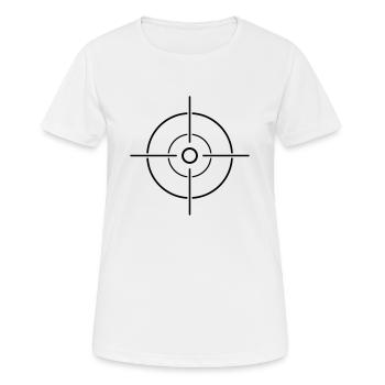 target sight crosshair shooting aim sniper scha - Women's Breathable T-Shirt - white - Front - AI Model Female 172 dark (172cm)