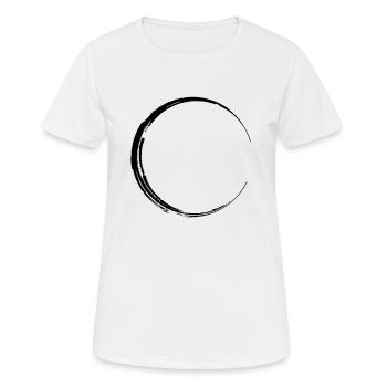 Symbole cercle de grunge forme - T-shirt respirant Femme - blanc - Devant - AI Model Female 172 dark (172cm)