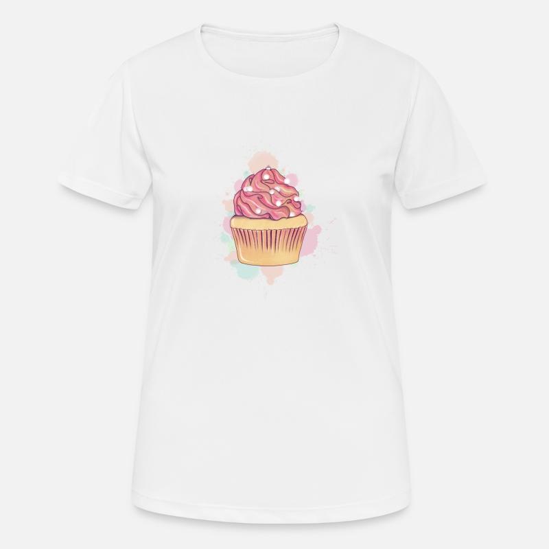 Fluffy Cupcake - Women's Breathable T-Shirt - white