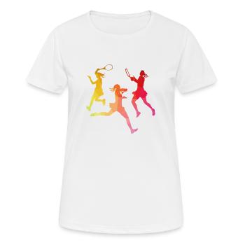 Tennis exemple tennis silhouette cadeau - T-shirt respirant Femme - blanc - Devant - AI Model Female 172 dark (172cm)