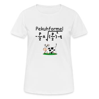 pq kuh formel - Frauen T-Shirt atmungsaktiv - Weiß - Vorne - AI Model Female 172 dark (172cm)
