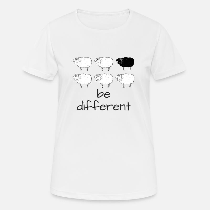 Be different - a black sheep - Women's Breathable T-Shirt - white