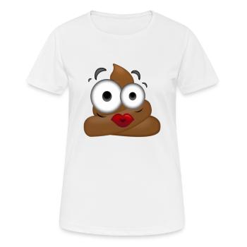 Funny Kackhaufen - Frauen T-Shirt atmungsaktiv - Weiß - Vorne - AI Model Female 172 dark (172cm)