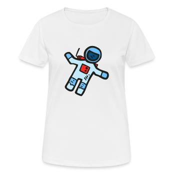 astronaute - T-shirt respirant Femme - blanc - Devant - AI Model Female 172 dark (172cm)