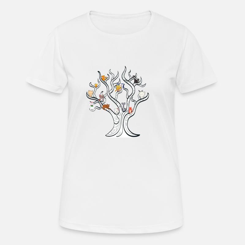 Tree with cats - cat tree - Women's Breathable T-Shirt - white