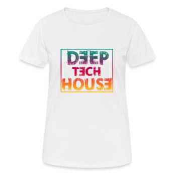 Deep tech house - Women's Breathable T-Shirt - white - Front - AI Model Female 172 dark (172cm)