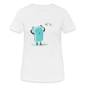 Seife Duschen Geschenkidee - Frauen T-Shirt atmungsaktiv - Weiß - Vorne - AI Model Female 172 dark (172cm)